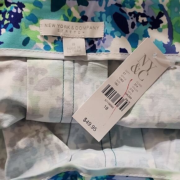 New York‎ and Co purple and Blue Pleated Tulip Skirt Plus Size 18 New! - Picture 7 of 8